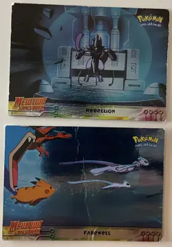 Pokemon Topps The First Movie Bundle X9 2 Holo Mewtwo Strikes Back Rare - Image 3