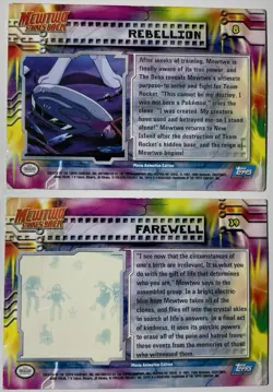 Pokemon Topps The First Movie Bundle X9 2 Holo Mewtwo Strikes Back Rare - Image 4