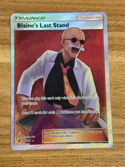 Blaine's Last Stand 69/70 Full Art Dragon Majesty Ultra Rare Pokemon TCG - Image 1