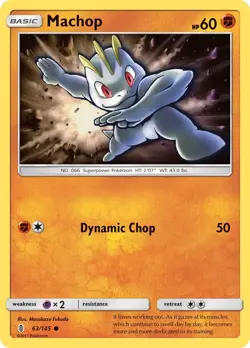 Machop 63/145 Sm-Guardians Rising Regular LP-Lightly Played Pokemon TCG - Image 1