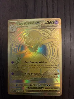 Pokemon TCG Mega Evolution - Mega Gardevoir ex 187/132 - Gold Hyper Rare NM - Image 1
