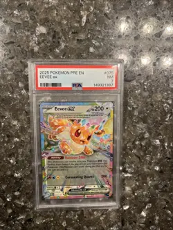 2025 Pokemon Pre En Eevee Ex PSA 7 Looks Nicer Freshly Slabbed - Image 1