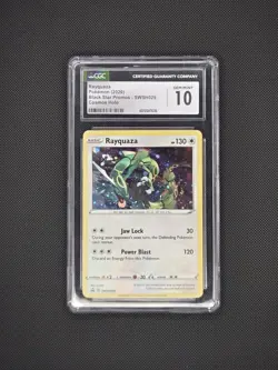 2020 Pokemon Black Star Promo, Cosmos Holo, Rayquaza #SWSH029 CGC 10 - Image 1
