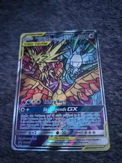 Pokemon Moltres & Zapdos & Articuno GX SM210 Sun & Moon Promo TAG TEAM Holo EN - Image 2