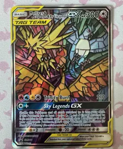 Pokemon TCG Moltres & Zapdos & Articuno GX SM210 TAG TEAM Promo Holo EN - Image 1