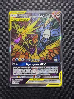 SM210 Pokemon Black Star Promo Moltres Zapdos Articuno Tag Team GX - Image 1