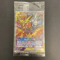 Moltres Zapdos Articuno GX SM210 Stained Glass Promo Tag Team Pokemon TCG - Image 1