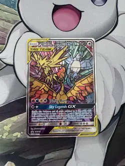 Moltres, Zapdos & Articuno GX SM210 Sun & Moon Tag Team Alt Promo Pokemon Card! - Image 1