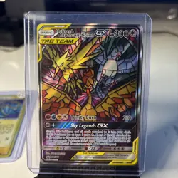 Moltres Zapdos Articuno GX SM210 Stained Glass Promo Tag Team Pokemon TCG - Image 1