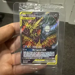 Moltres Zapdos Articuno GX SM210 Stained Glass Promo Tag Team Pokemon TCG - Image 1