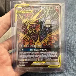 Moltres Zapdos Articuno GX SM210 Stained Glass Promo Tag Team Pokemon TCG - Image 1