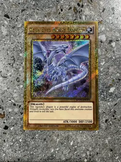 YugiOh 1x Blue-Eyes White Dragon MVP1-ENGV4 Gold Secret Rare Limited Edition NM - Image 1