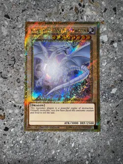 YugiOh 1x Blue-Eyes White Dragon MVP1-ENGV4 Gold Secret Rare Limited Edition NM - Image 3