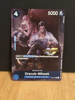 Dracule Mihawk One Piece Promos ST03-005 Silver Foil Celebration Pack - Image 1