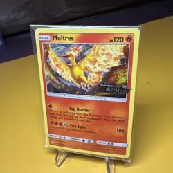 Moltres Holo - 19/181 - Sun & Moon Team Up Stamped - Pokemon TCG Sealed Promo - Image 2