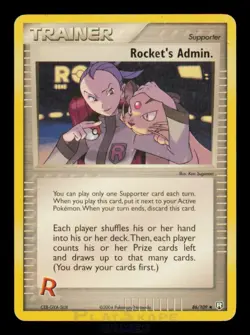 Pokemon Card Rocket's Admin 86/109 Team Rocket Returns Uncommon Vintage MP 2004 - Image 1