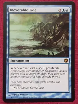 Magic The Gathering SCARS OF MIRRODIN INEXORABLE TIDE blue card MTG - Image 1