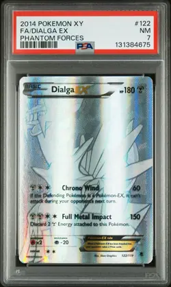 DIALGA EX 122/119 PSA 7 PHANTOM FORCES SECRET RARE POKEMON CARD ENGLISH - Image 1