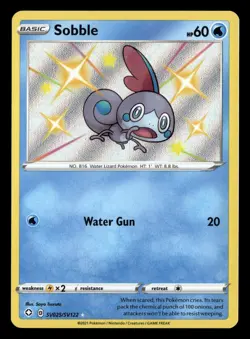 Sobble SV025/SV122 Holo Shiny Rare Shining Fates Shiny Vault Pokemon Card - Image 2