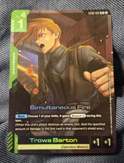 Simultaneous Fire ST02-012 C+ NM Gundam Card Game - Image 1