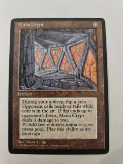 Magic the Gathering Promo Card "Mana Crypt" Lightly Played - Image 1