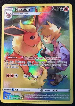 Pokemon TCG Flareon Holo Rare Trainer Gallery Card TG01/TG30 Brilliant Stars - Image 1