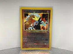 1995-2001 Pokemon Entei 34 Black Star Promo Reverse HOLO Card played - Image 1