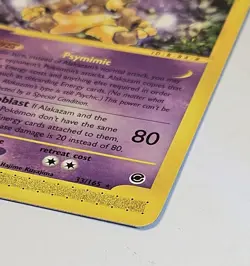 2002 Pokemon TCG Expedition Base Set Alakazam Non-Holo Rare Card 33/165 - Image 4