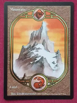 Magic The Gathering UNGLUED MOUNTAIN land card MTG - Image 1