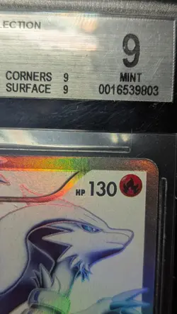 2010 Reshiram Full Art Black Collection Korean Pokemon Card BGS 9 - Image 4
