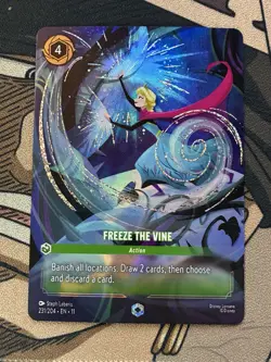 Disney Lorcana TCG Freeze the Vine Enchanted 231/204 card [MP - Read Desc.] - Image 1