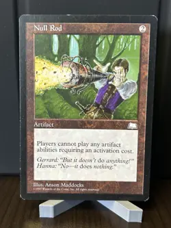 Magic the Gathering Weatherlight Null Rod Rare Regular Card - Image 1