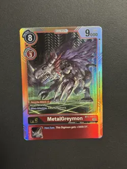 MetalGreymon BT1-114 SEC Resurgence Booster NM Digimon Card Reprint - Image 1