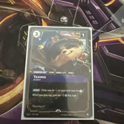 League of Legends 2025 Riftbound English Teemo Promo Card 197/298 NM Condition - Image 1
