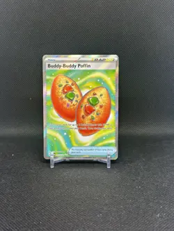 Pokemon TCG Mega Evolution Buddy-Buddy Poffin Trainer Card 167/132 Full Art NM - Image 1