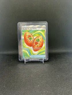 Pokemon TCG Mega Evolution Buddy-Buddy Poffin Trainer Card 167/132 Full Art NM - Image 3