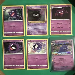 Gastly Haunter Gengar Pokemon Card Lot 6 Cards Rare Ghost Bundle Holo 151 - Image 1
