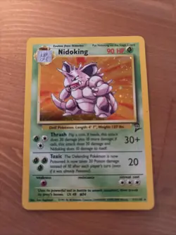 Pokemon Nidoking 11/130 Base Set 2 Holo Rare WOTC Vintage MP - Image 1