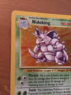 Pokemon Nidoking 11/130 Base Set 2 Holo Rare WOTC Vintage MP - Image 3