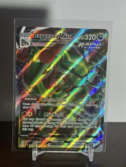 Pokemon TCG Rayquaza VMAX Holo Ultra Rare Card Evolving Skies 111/203 Nm Mint - Image 1
