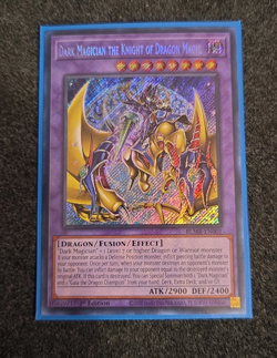 Yugioh Dark Magician the Knight of Dragon Magic BLMR-EN001 Secret Rare 1st Ed NM - Image 1