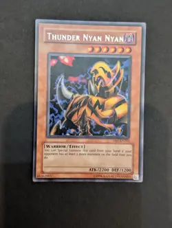 Yugioh Thunder Nyan Nyan / The Fiend Megacyber DB1-EN203 Misprint Name Excellent - Image 2