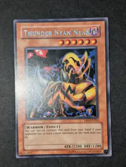 Yugioh Thunder Nyan Nyan / The Fiend Megacyber DB1-EN203 Misprint Name Excellent - Image 3