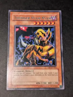 Yugioh Thunder Nyan Nyan / The Fiend Megacyber DB1-EN203 Misprint Name Excellent - Image 4