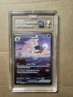 TAG 9 2023 Charizard ex 199/165 Scarlet & Violet 151 SIR Holo English - Image 1