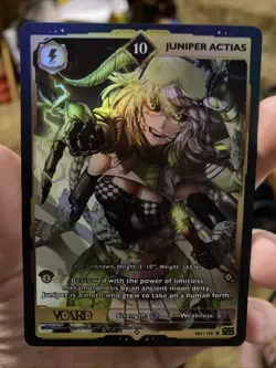 VCARD Gamersupps Rising Stars Juniper Actias 1st Edition Full Art Holo Card 10 - Image 1