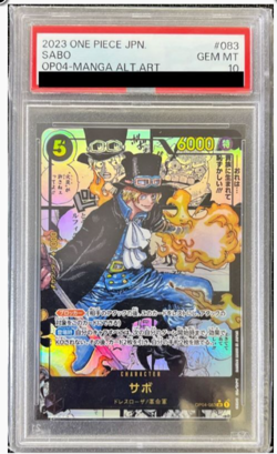 PSA 10 Sabo OP04-083 SR Comic Parallel Manga Alt Art ONE PIECE Card Japanese - Image 1