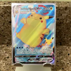 Pokemon Surfing Pikachu VMAX Celebrations 009/025 Full Art Holo Ultra Rare - Image 1