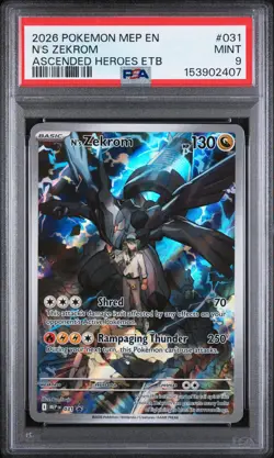 N's Zekrom 031 Ascended Heroes Elite Trainer Box Black Star Promo Pokemon PSA 9 - Image 1