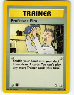 Professor Elm - 1st Edition - 96/111 Neo Genesis - Pokemon TCG - 2000 - Image 1